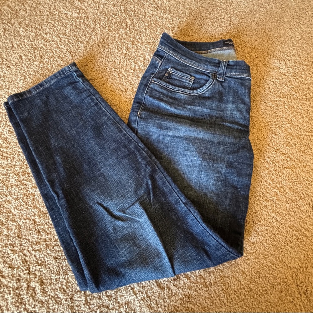 Lee Midrise Boyfriend Fit Dark Blue Straight Leg Women's Jeans